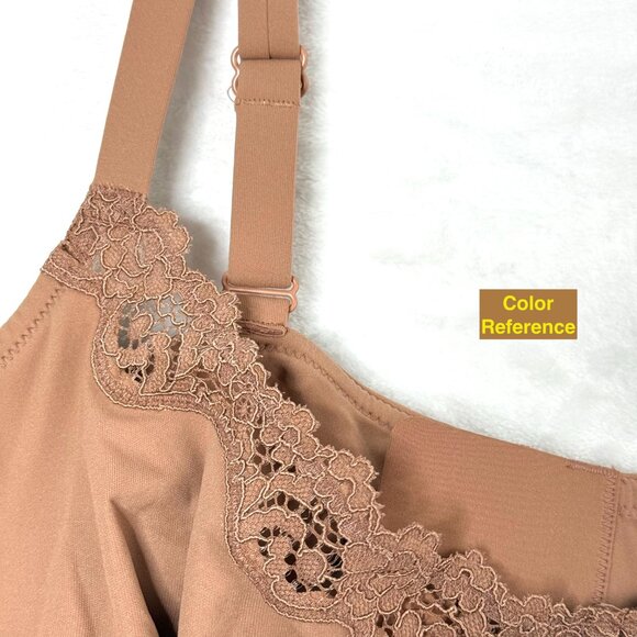 Skims Fits Everybody Lace Scoop Underwire Bra Womens 44D Nude Sienna - Picture 3 of 5